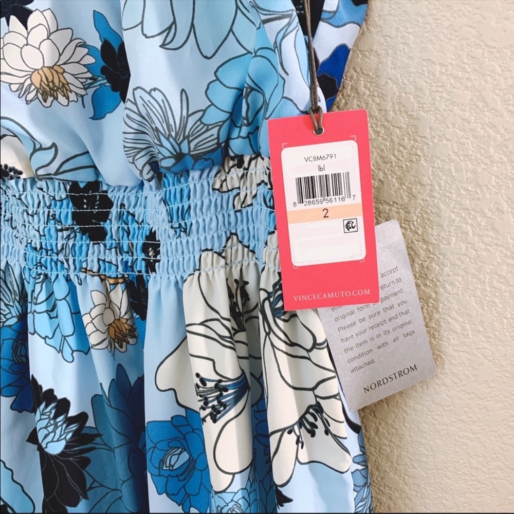 Vince Camuto Floral Blouson Midi Dress - Picture 4 of 5